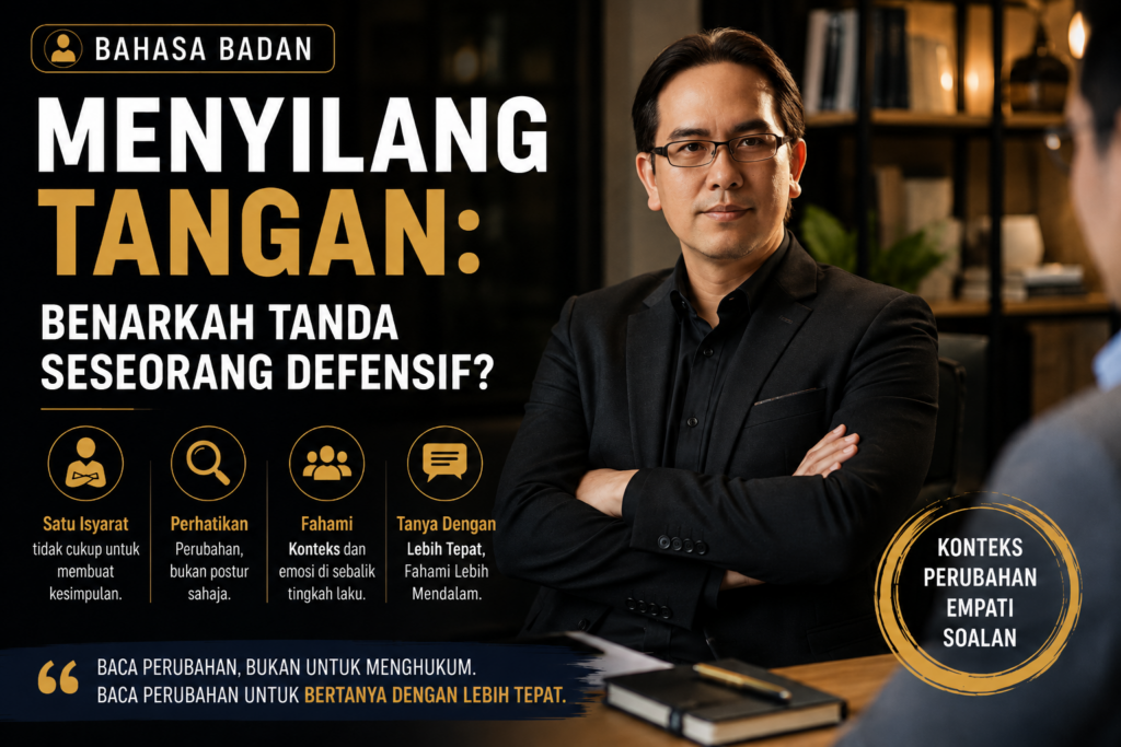 Menyilang tangan tanda defensif — Shahrom Hassan menerangkan bahasa badan dalam perbualan profesional